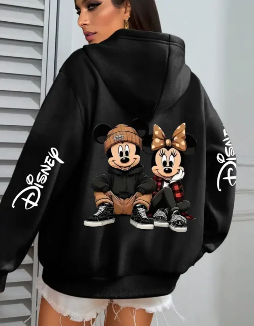 Oversized Disney Mickey & Minnie Mouse Hoodie